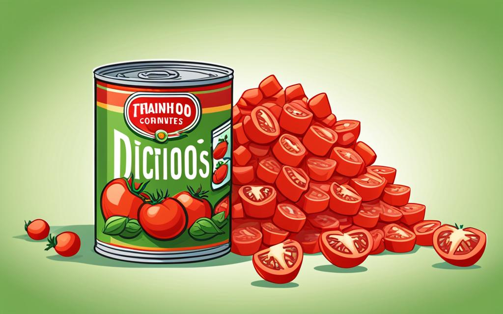 how many tomatoes in a can of diced tomatoes